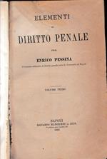 Elementi di diritto penale, vol. 1° e 2° in unico tomo