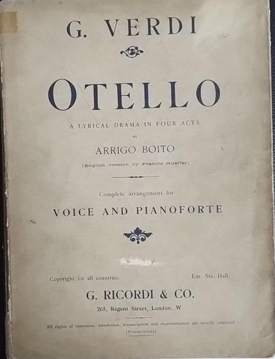 Otello - Giuseppe Verdi - copertina