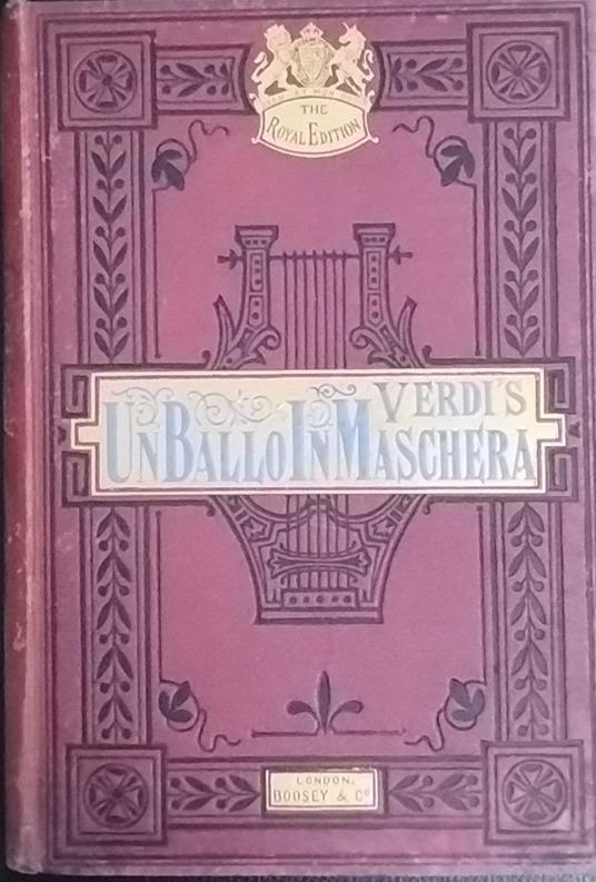 Un ballo in maschera - Giuseppe Verdi - copertina