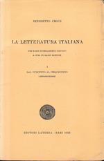 La letteratura italiana, vol. 1: Dal Duecento al Cinquecento (introduzione)