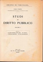 Studi di Diritto Pubblico, due volumi