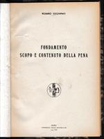 Fondamento scopo e contenuto della pena