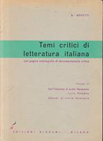 Temi critici di letteratura italiana, vol. 3°