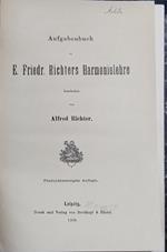 Aufgabenbuch zu E. Friedr. Richters Harmonielehre