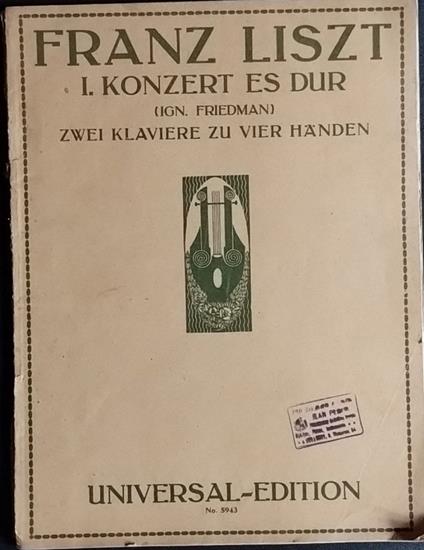 Konzert es dur. Zwei klaviere zu vier handen - Franz Liszt - copertina