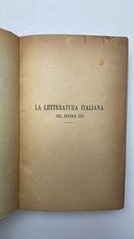 La letteratura italiana nel secolo XIX