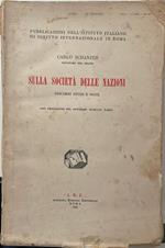 Sulla societa' delle nazioni