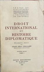 Droit international et histoire diplomatique Tome I