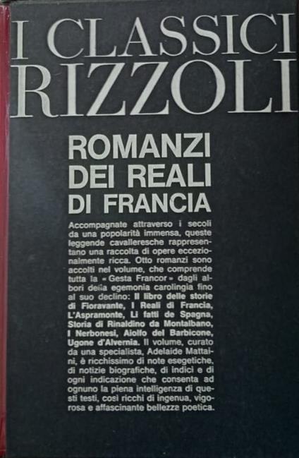 Romanzi dei reali di Francia - copertina