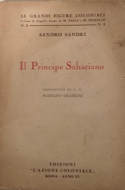 Il Principe Sahariano (Amedeo di Savoia.Aosta) - copertina