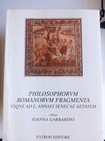 Philosophorum romanorum fragmenta usque ad l. annaei senecae aetatem