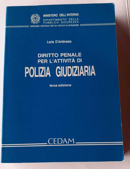 Diritto penale per l'attività di polizia giudiziaria - copertina