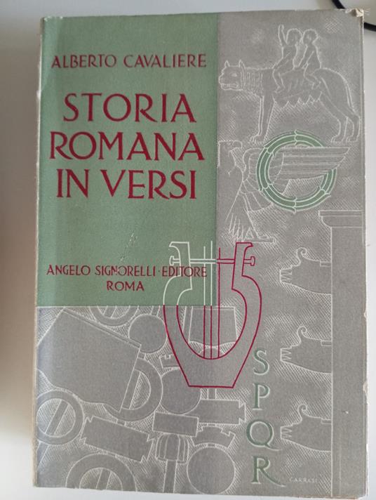 Storia romana in versi - Alberto Cavaliere - copertina