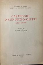 Carteggio D'Annunzio-Ojetti (1893-1937)