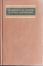 Frammenti di critica e storia letteraria