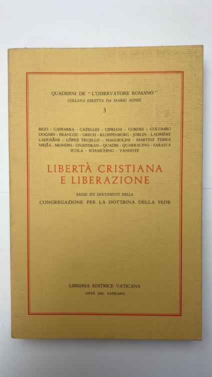 Libertà cristiana e liberazione - copertina