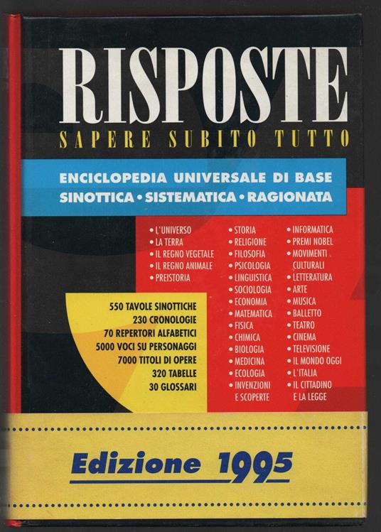 Risposte - Sapere subito tutto. Enciclopedia Universale di base - Sinottica - Sistematica - Ragionata - copertina