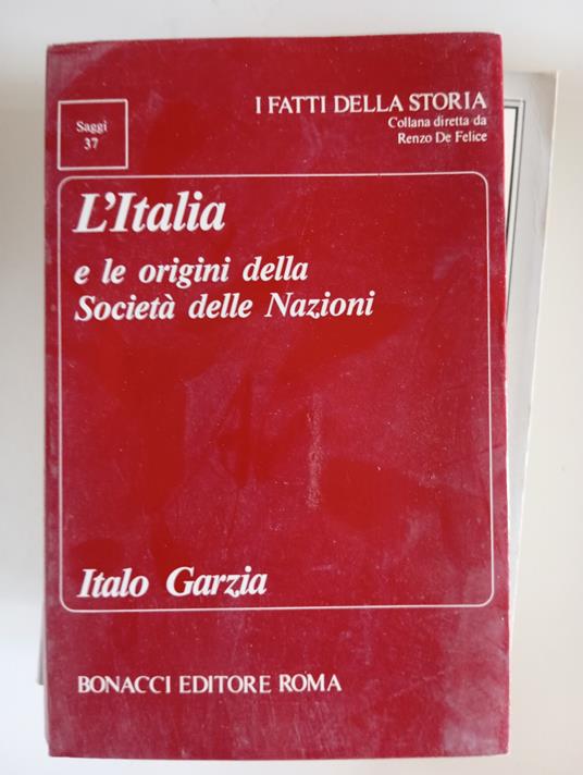 L' Italia e le origini della Società delle Nazioni - copertina