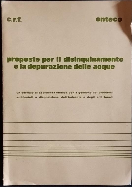 Proposte per il disinquinamento e la depurazione delle acque - copertina