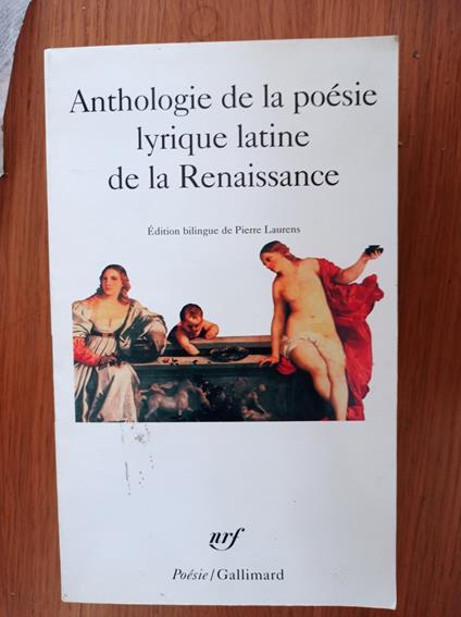 Anthologie de la poésie lyrique latine de la Renaissance - copertina