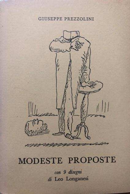 Modeste proposte - Giuseppe Prezzolini - copertina