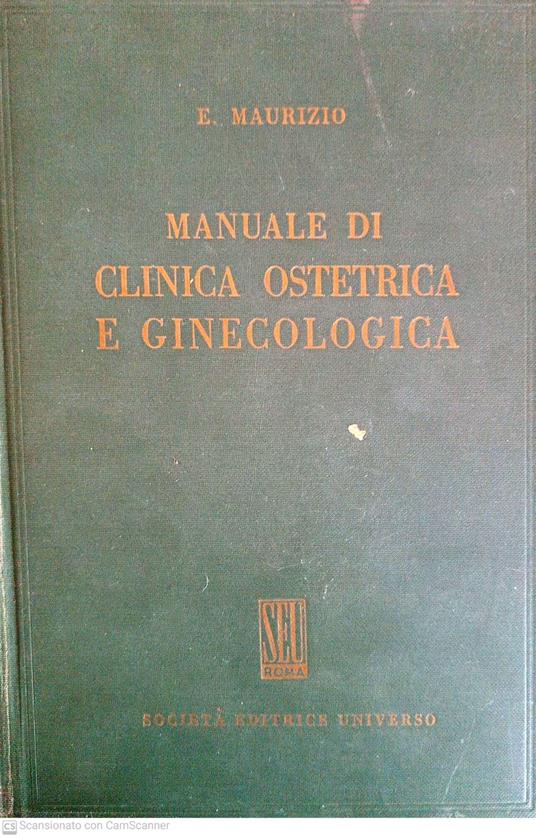 Manuale di clinica ostetrica e ginecologica vol.1 - copertina