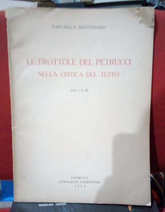 Le frottole del Petrucci nella critica del testo (libri I, II, III) Estratto - copertina