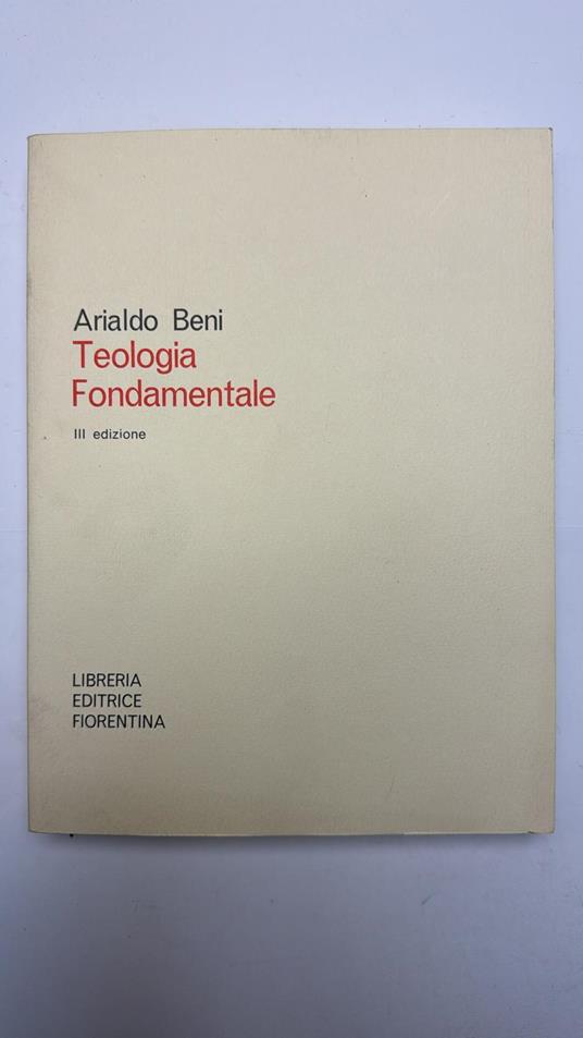 Teologia fondamentale - Arialdo Beni - copertina