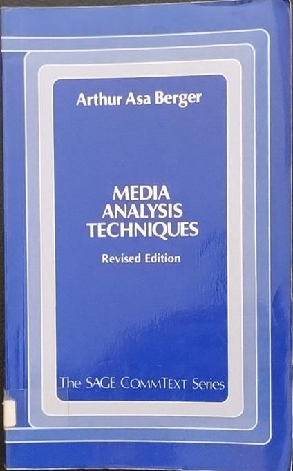 Media analysis techniques - copertina