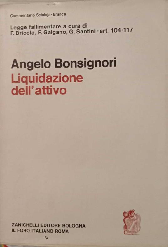 Liquidazione dell'attivo, artt. 104-117 - Angelo Bonsignori - copertina