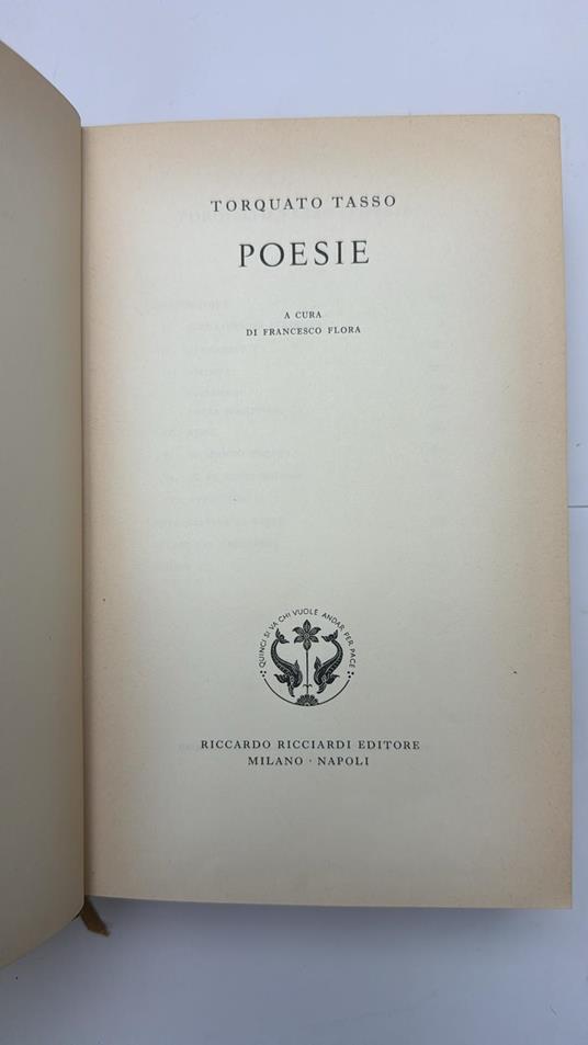 Poesie - Torquato Tasso - copertina