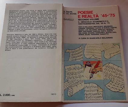 Poesie e realtà '45-'75. Volume secondo - copertina