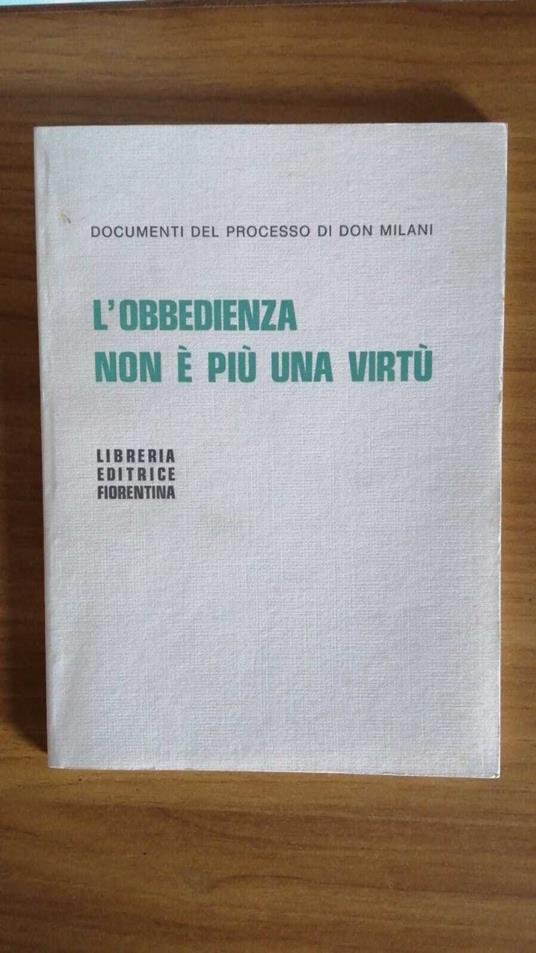 L' obbedienza non è più una virtù - copertina