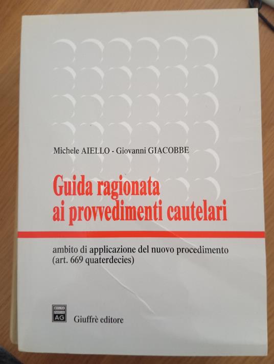 Guida ragionata ai provvedimenti cautelari - copertina