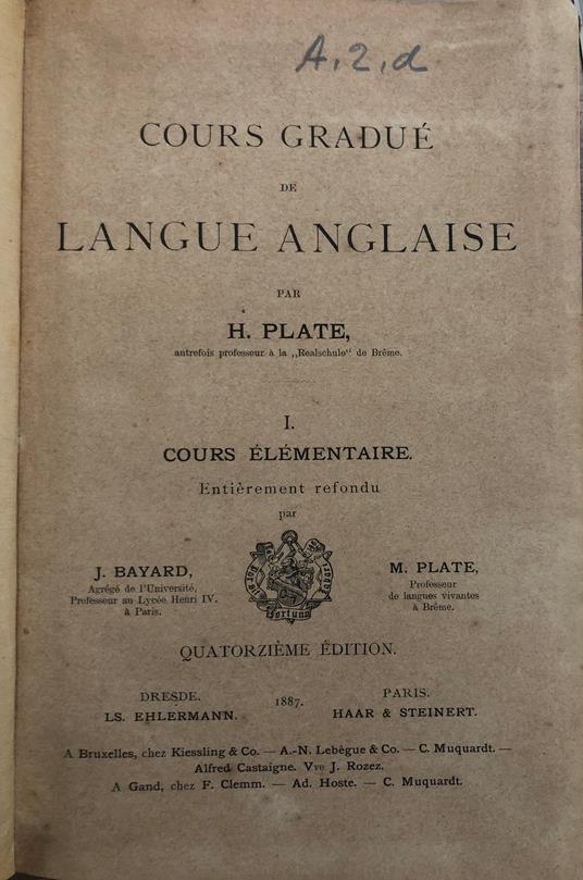 Cours gradué de langue anglaise I Cours élémentaire - copertina