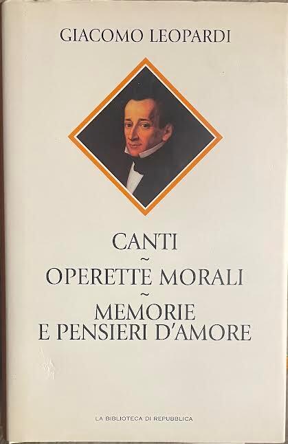 Canti-Operette morali-Memorie e pensieri d'amore - Giacomo Leopardi - copertina