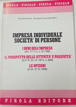 Impresa individuale. Società di persone