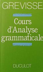 Cours D'Analyse Grammaticale