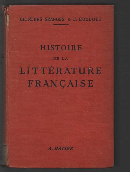 histoire de la littérature française - copertina