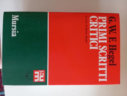 Primi scritti critici - copertina