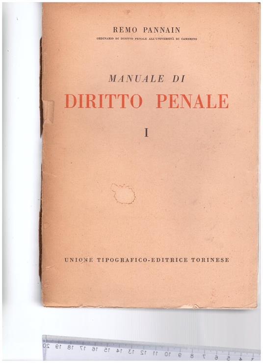 Manuale di Diritto Penale I Parte generale - copertina