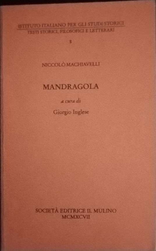 Mandragola - Niccolò Machiavelli - copertina