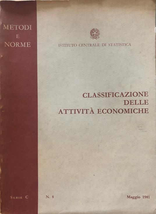 Classificazione delle attività economiche - copertina