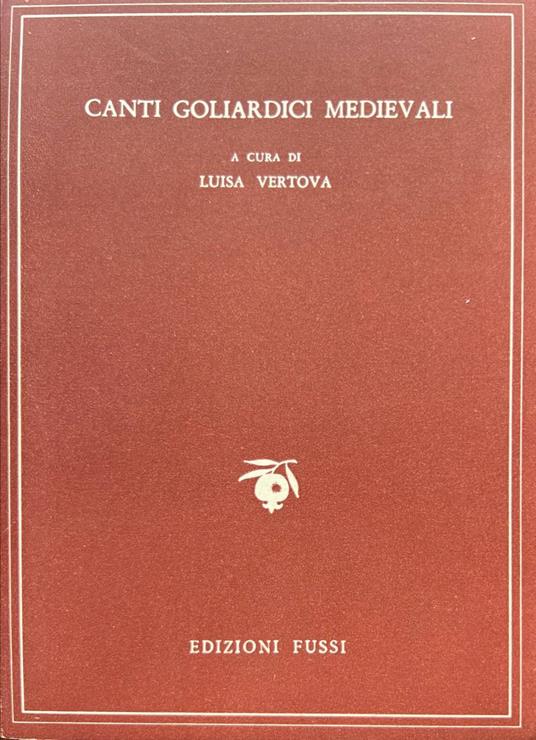 Canti goliardici medievali - copertina