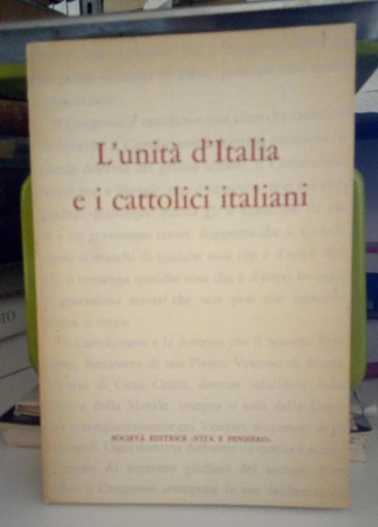 L' unità d'Italia e i cattolici italiani - copertina