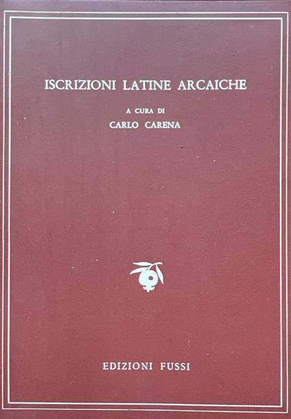 Iscrizioni latine arcaiche - copertina