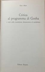 Critica al programma di Gotha e testi sulla transizione democratica al socialismo