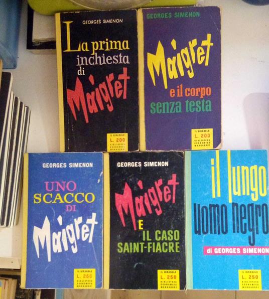 Maigret e il caso Saint-Fiacre - Il lungo uomo negro - Maigret e il corpo senza testa - Uno scacco di Maigret - La prima inchies - copertina