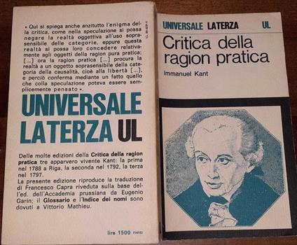 Critica della ragion pratica - Immanuel Kant - copertina