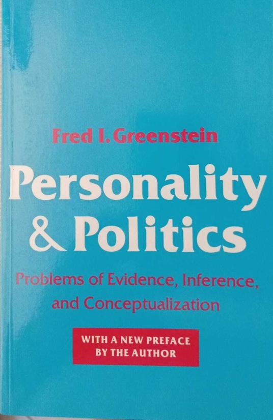 Personality and Politics: Problems of Evidence, Inference, and Conceptualization - copertina